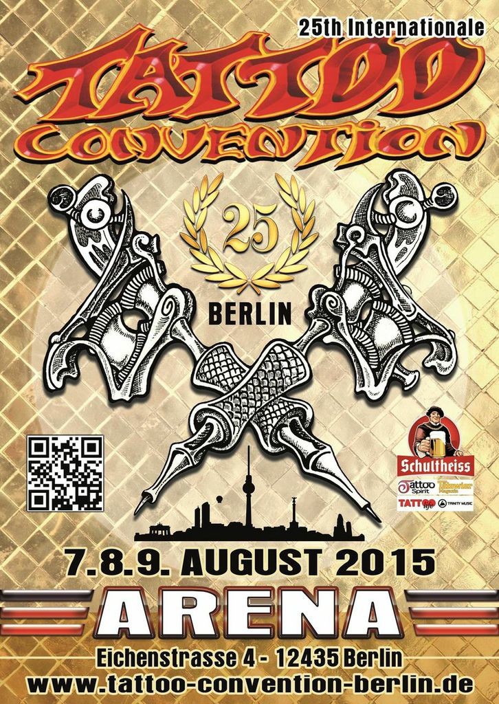Locandina Berlino tattoo convention del 7-8-9 agosto 2015