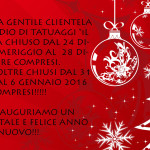 Chiusura dello studio per natale