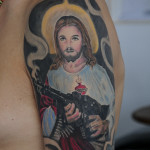 Jesus with gun